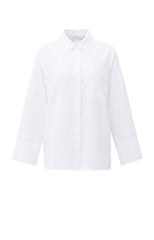 Soft oversized blouse with wide cuffs and chest pocket - Type: product