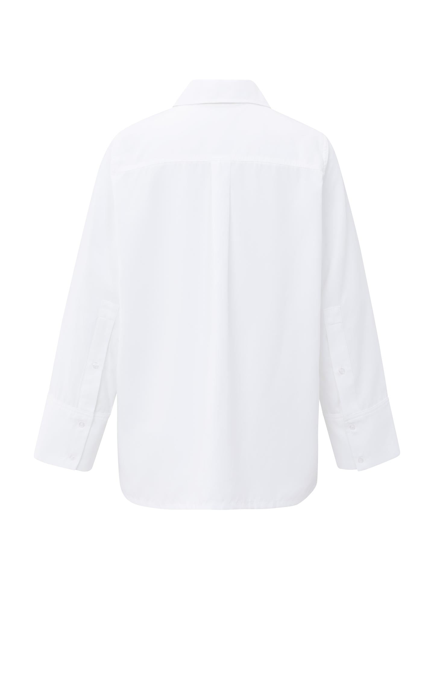 Soft oversized blouse with wide cuffs and chest pocket