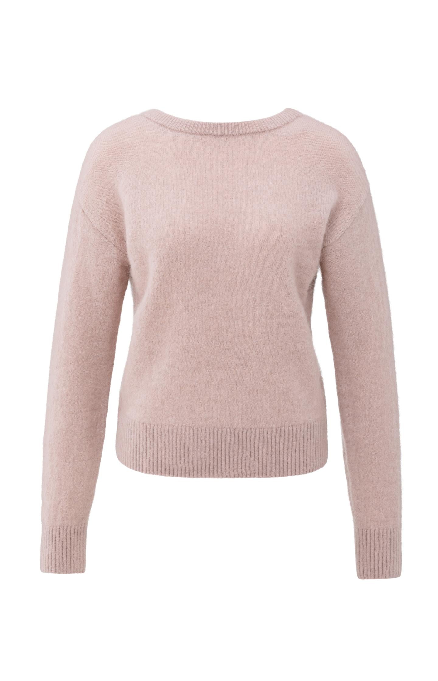 Soft sweater with V-back and tie detail - Type: product