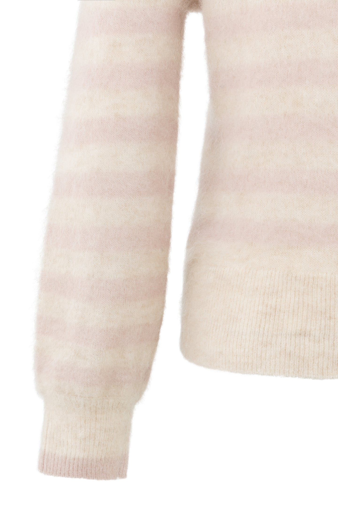 Striped sweater with round neck and long sleeves