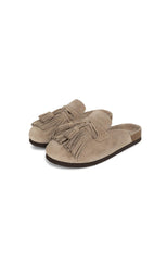 Suede mules with tassels - Type: product