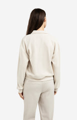 Sweater with half zipper and double collar - Type: lookbook