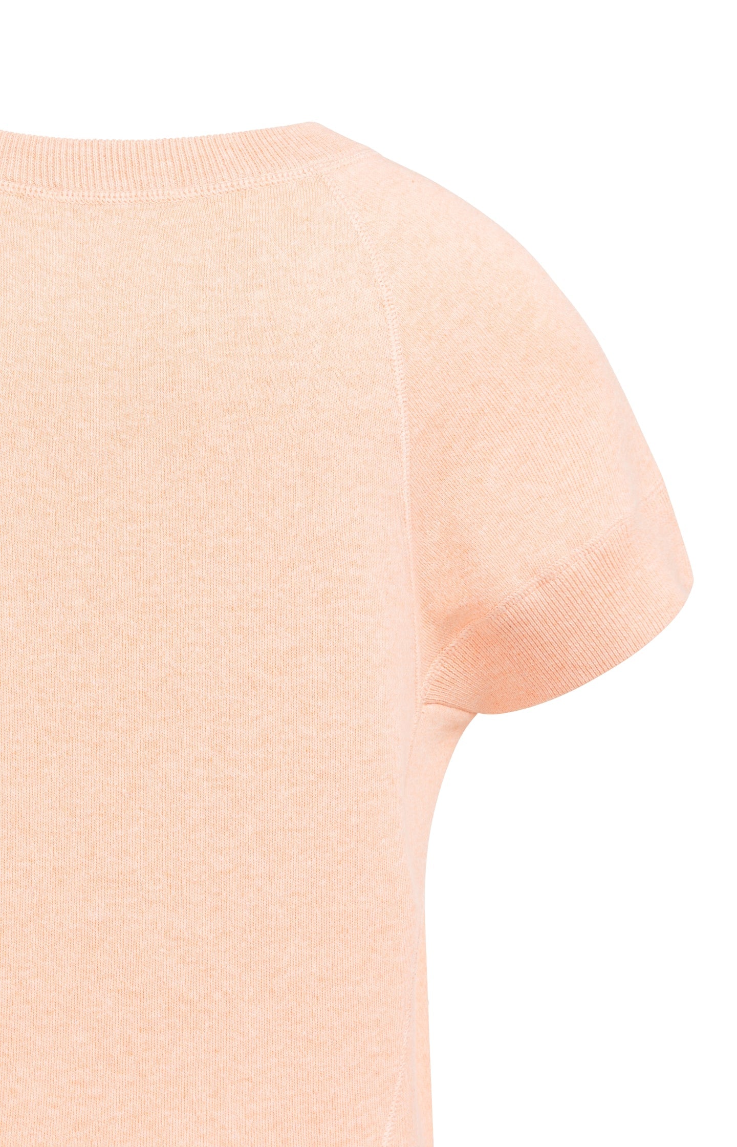 Sweater with short sleeves and stitch details