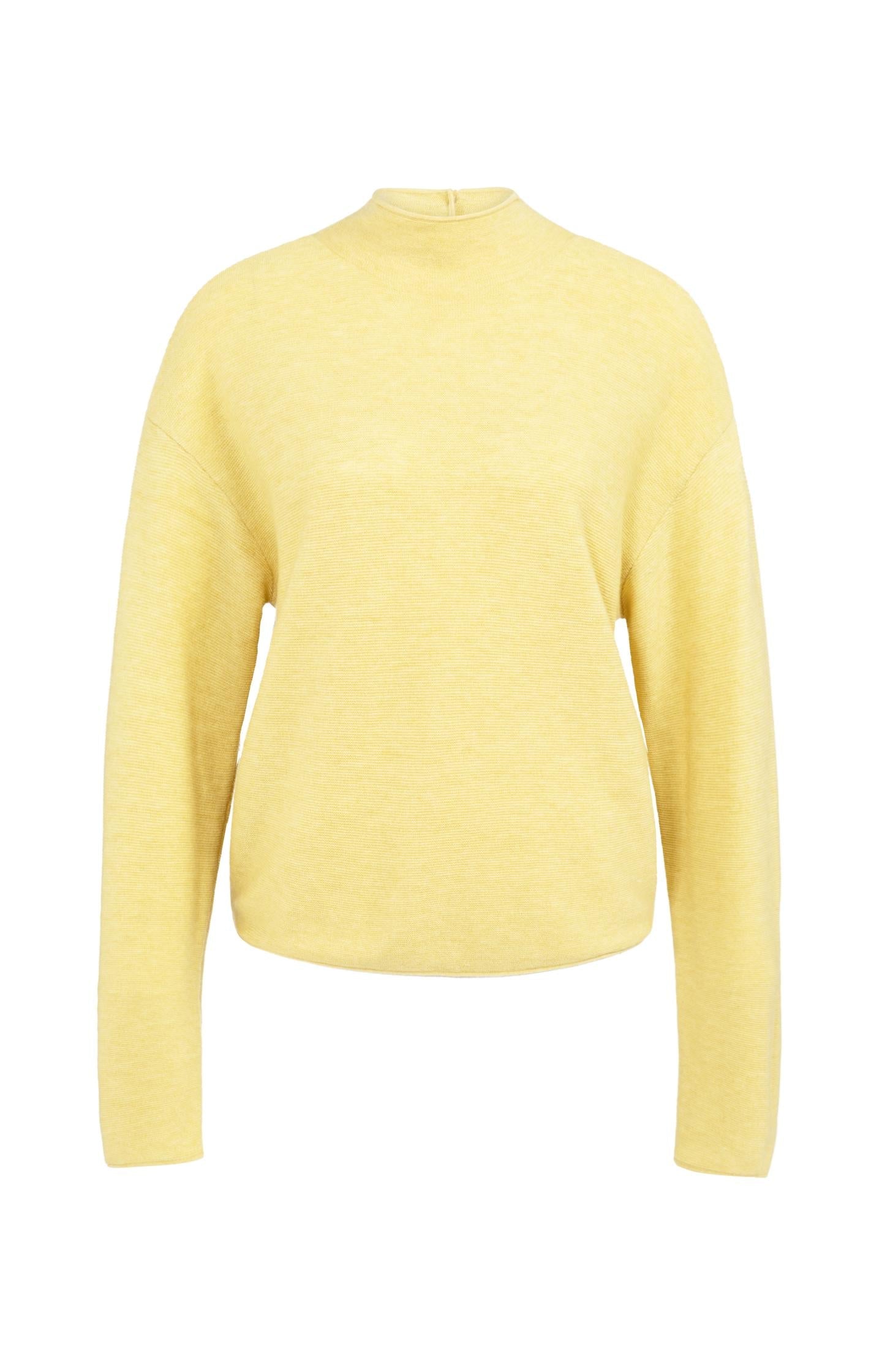 Textured knit sweater with buttoned back - Type: product