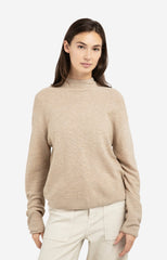 Textured knit sweater with buttoned back