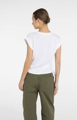 Top with short sleeves and adjustable cords