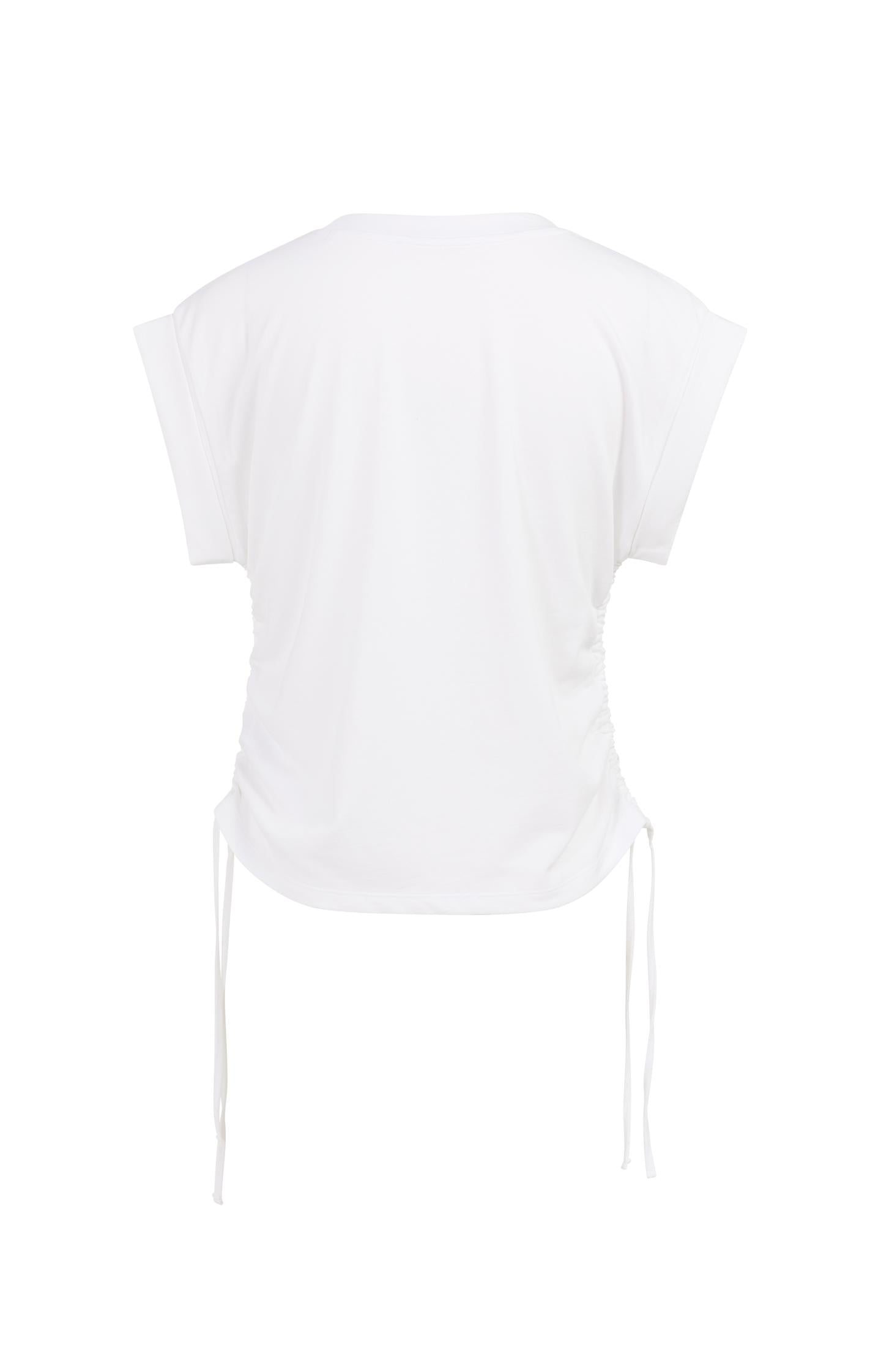 Top with short sleeves and adjustable cords