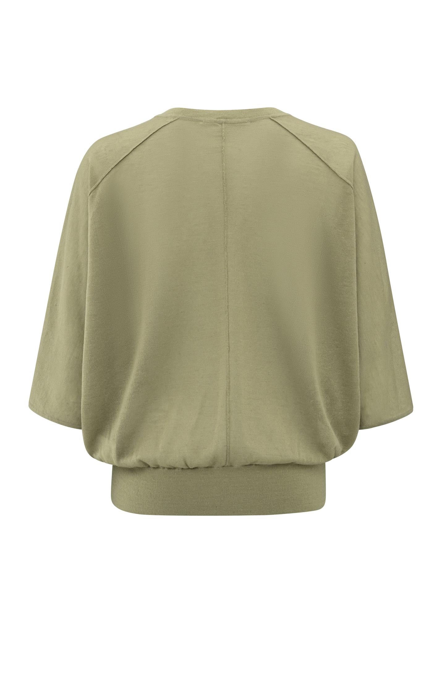 Transparent sweater with batwing sleeves