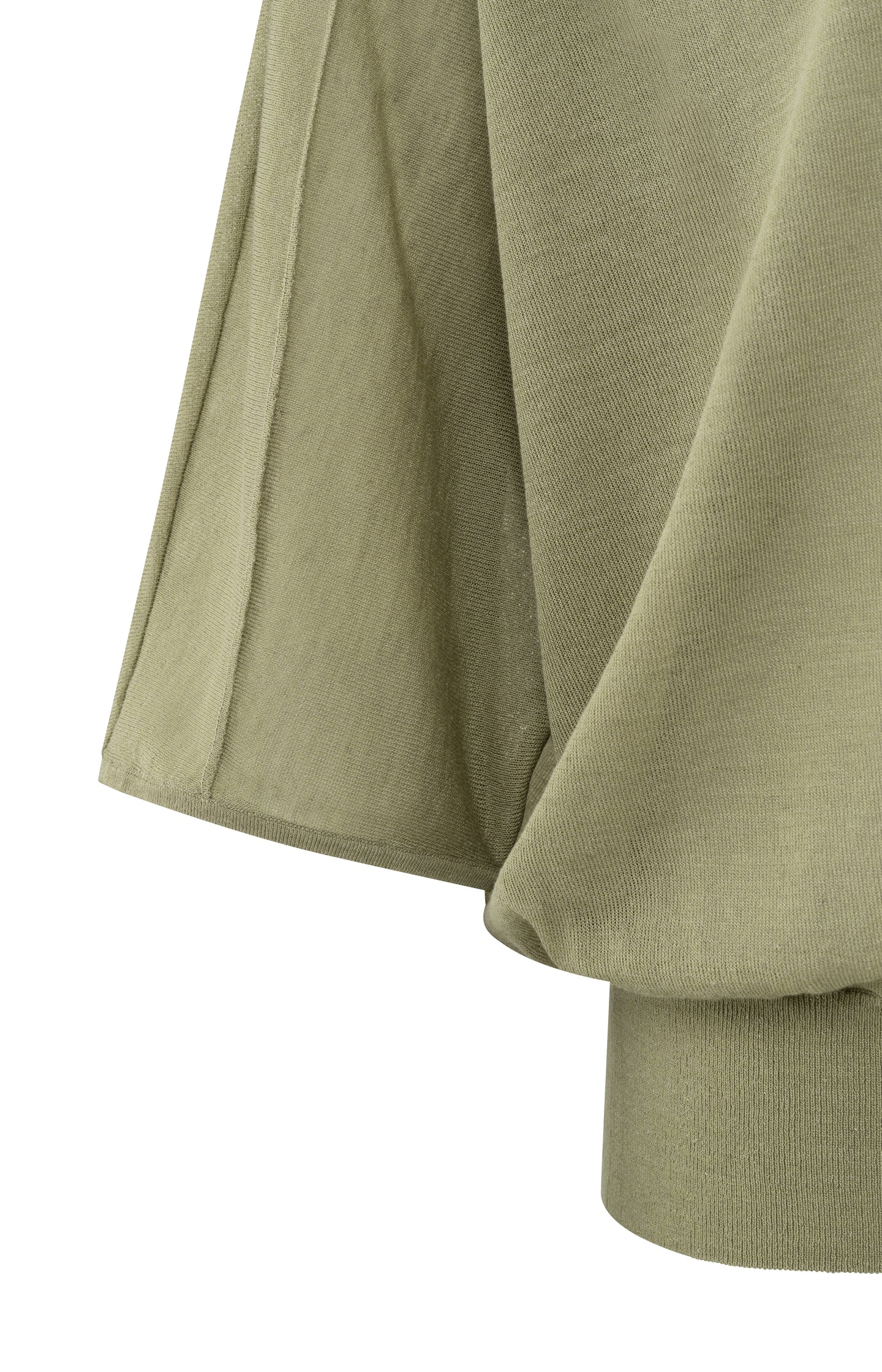 Transparent sweater with batwing sleeves