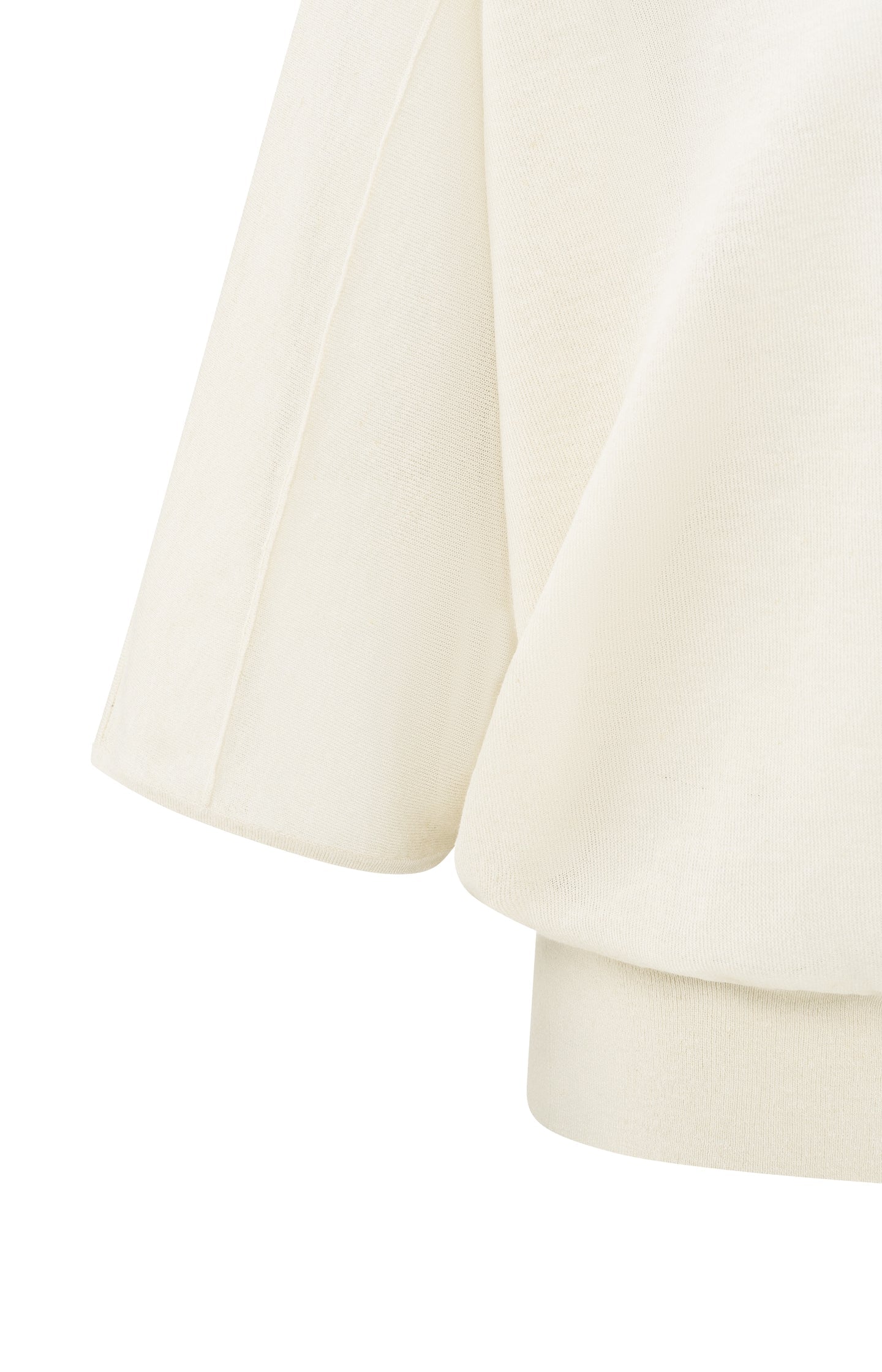 Transparent sweater with batwing sleeves