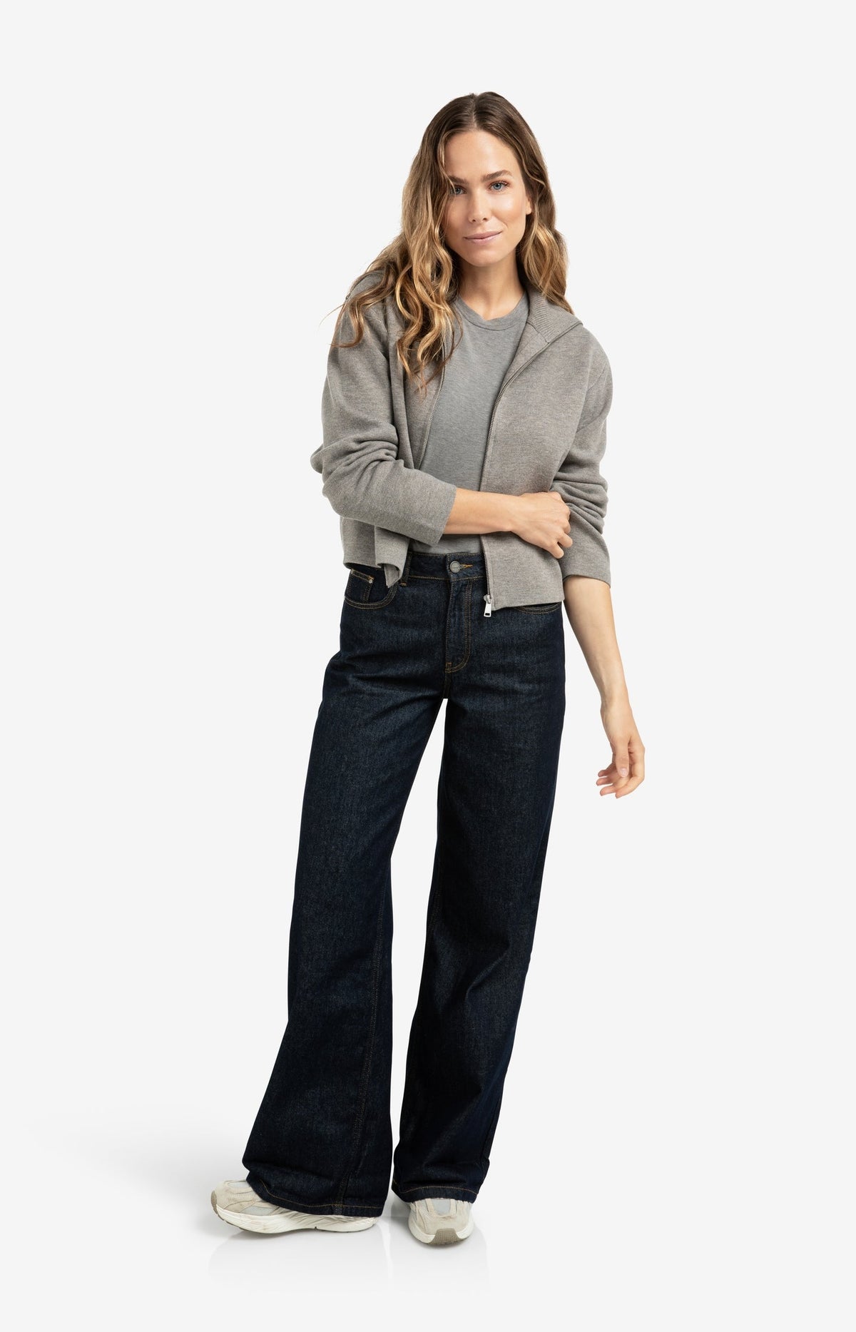 Zip-up cardigan with high neckline - Type: lookbook