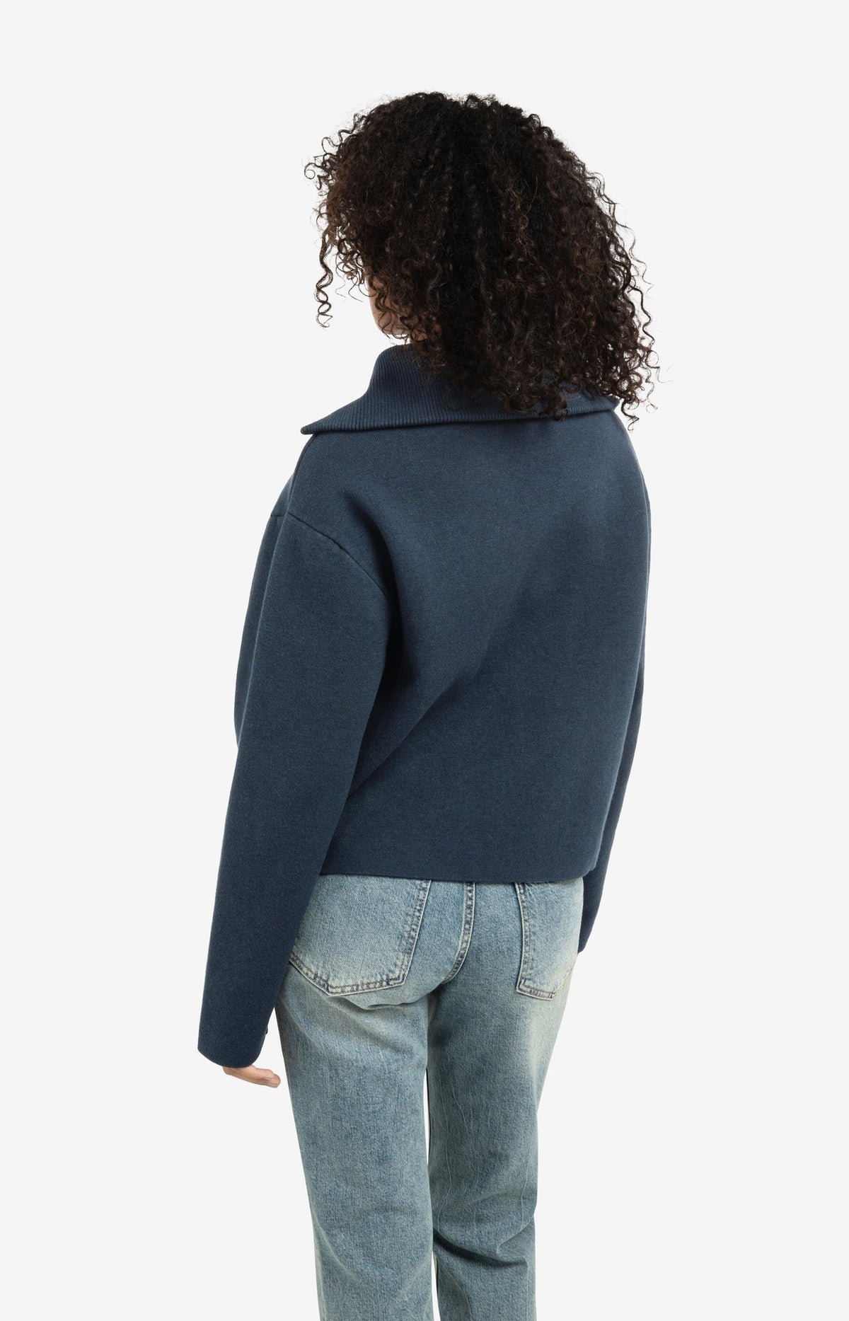 Zip-up cardigan with high neckline - Type: product